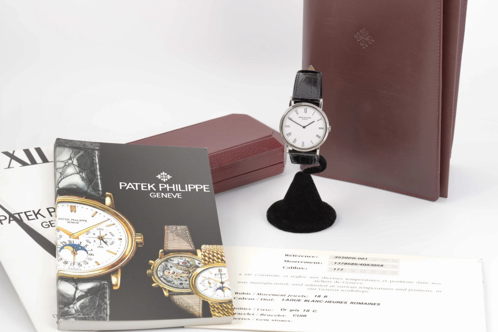 Patek Philippe White Gold 33mm Porcelain Dial 3520DG-001