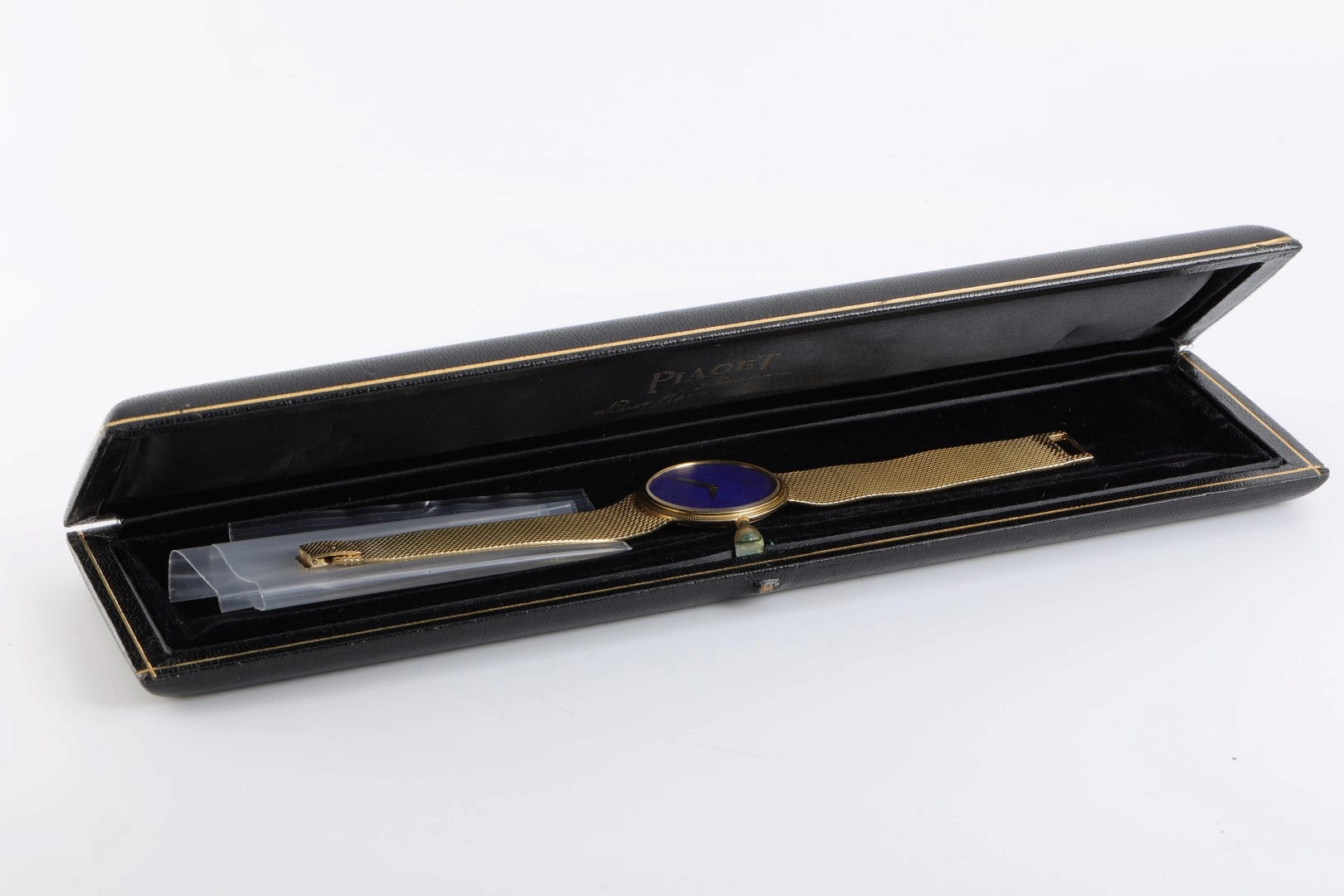 Piaget 18k Yellow Gold Lapis Dial 31mm Ladies Watch (54.25g.)
