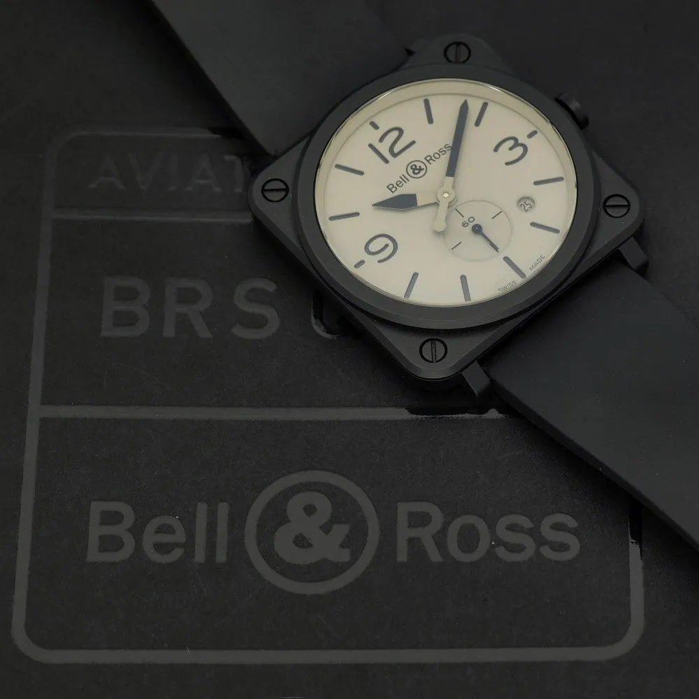 Pre-owned Bell & Ross Aviator BRS-DESERT-CEM Watch
