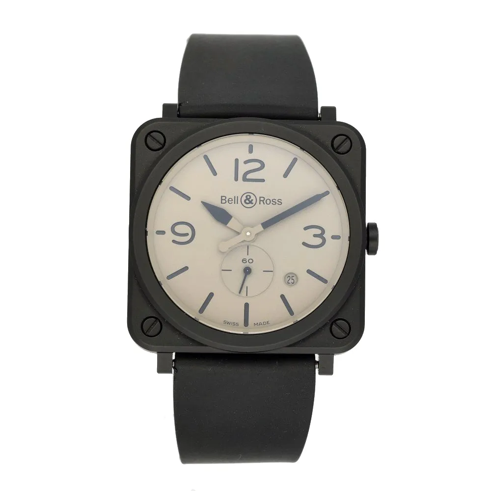 Pre-owned Bell & Ross Aviator BRS-DESERT-CEM Watch
