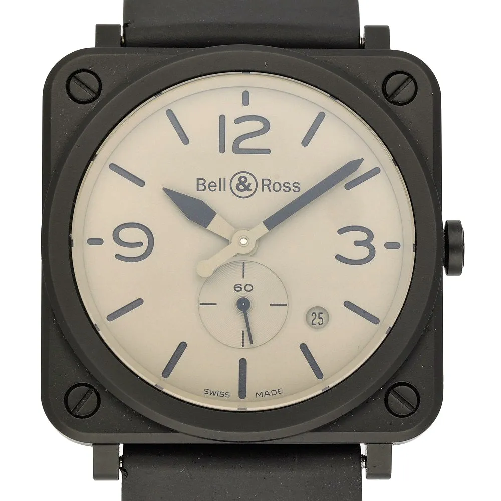 Pre-owned Bell & Ross Aviator BRS-DESERT-CEM Watch