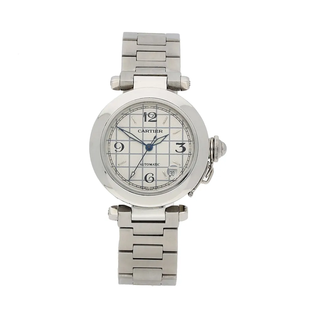 Pre-owned Cartier Pasha Automatic Stainless Steel Bracelet Watch, 2324