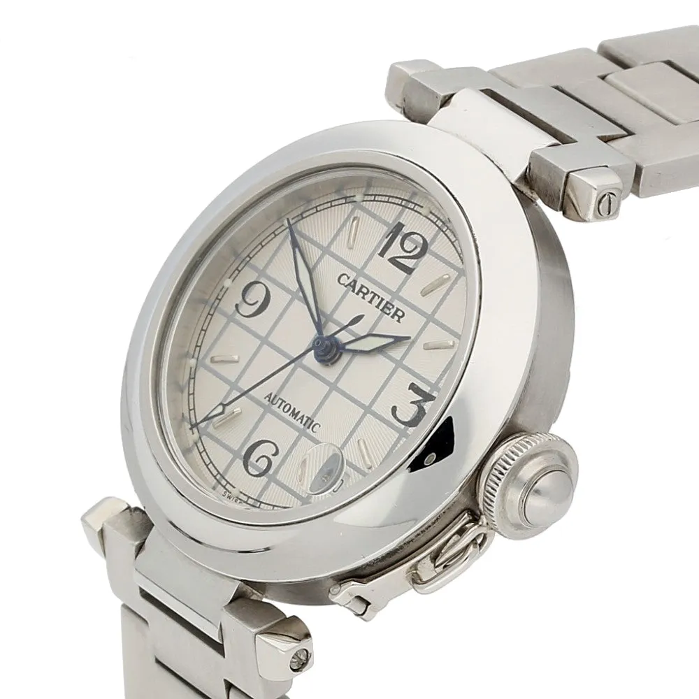 Pre-owned Cartier Pasha Automatic Stainless Steel Bracelet Watch, 2324