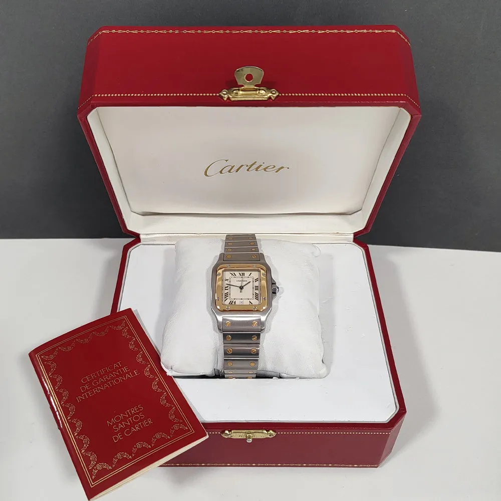 Pre-Owned Cartier Santos 1566 1995 Galbe Watch
