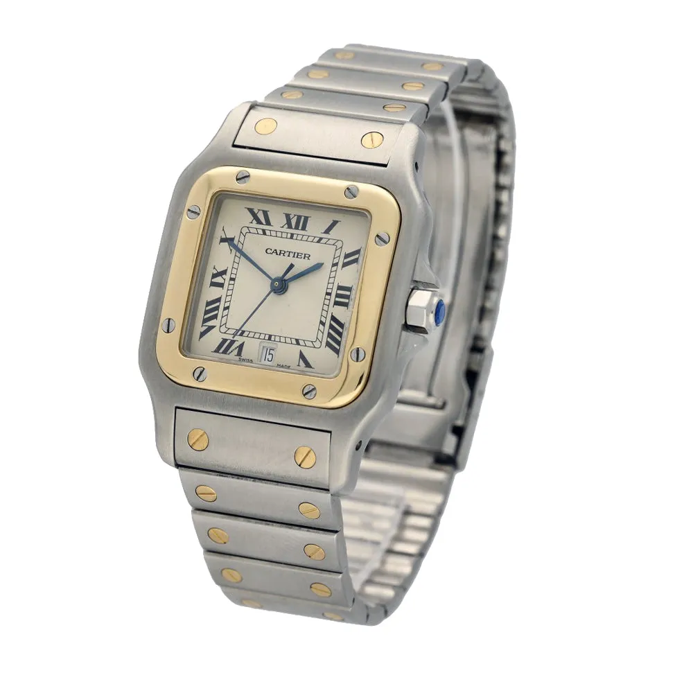 Pre-Owned Cartier Santos 1566 1995 Galbe Watch