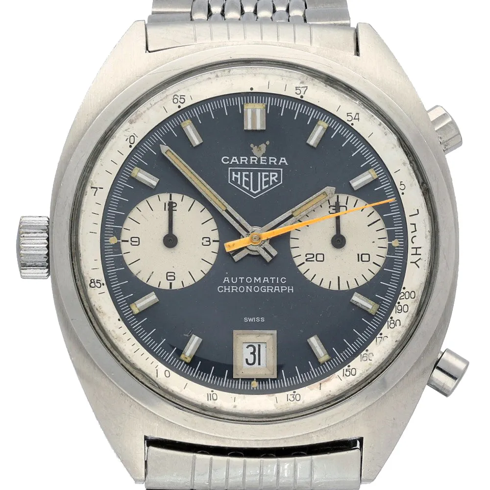 Pre-Owned Heuer 1153N Racing Dial 1970's Gay Frres Bracelet watch