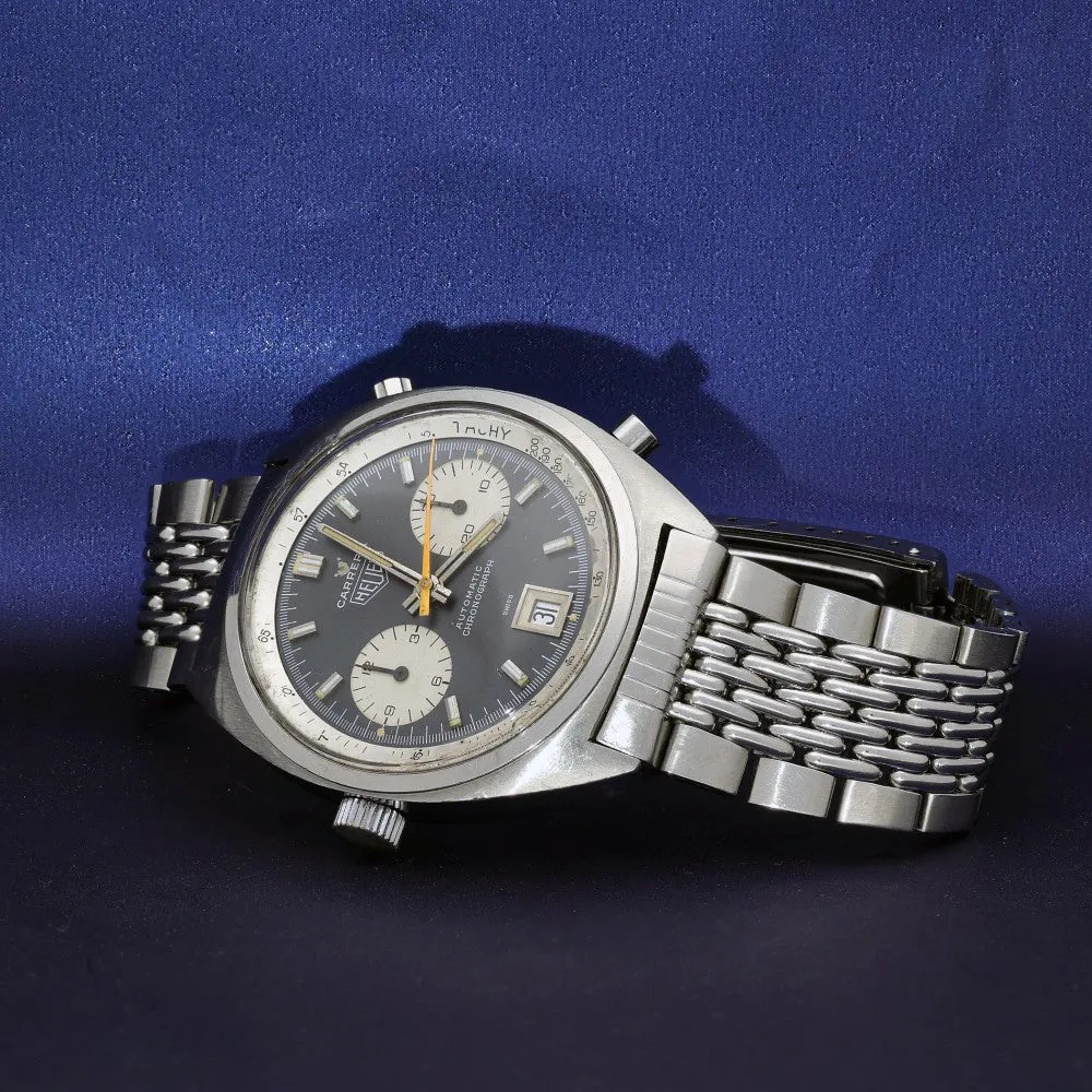 Pre-Owned Heuer 1153N Racing Dial 1970's Gay Frres Bracelet watch
