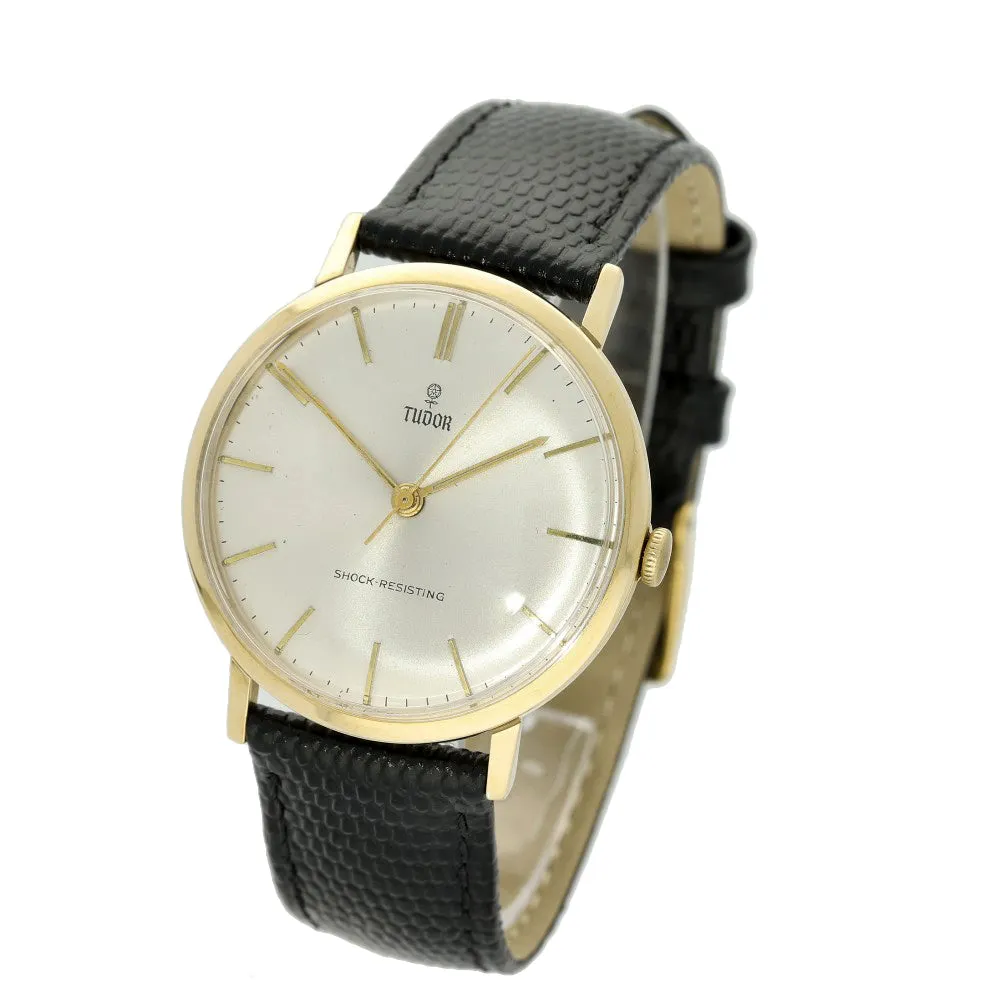 Pre-owned Men's 9ct Gold 34mm Tudor 1960's Manual Vintage Watch Ref 7035