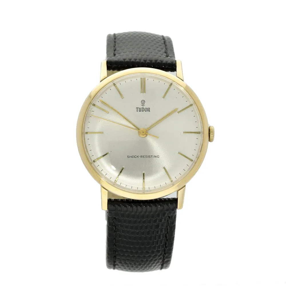 Pre-owned Men's 9ct Gold 34mm Tudor 1960's Manual Vintage Watch Ref 7035