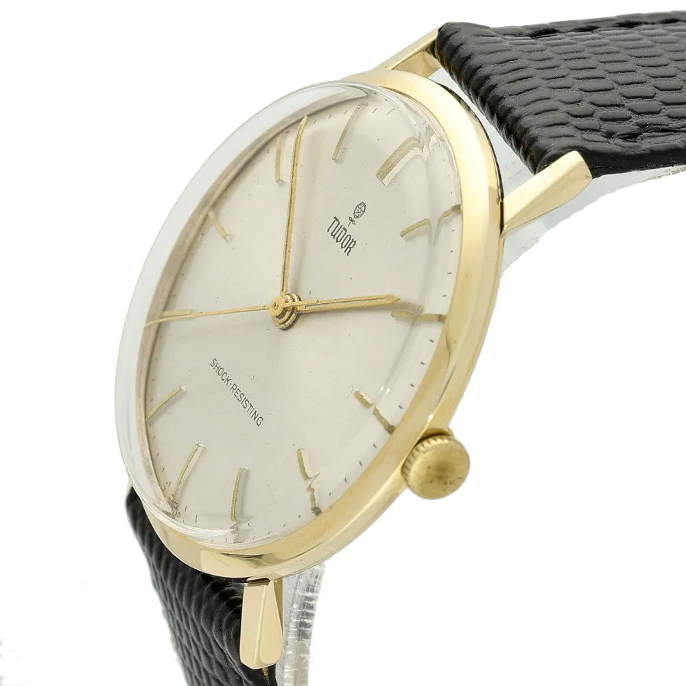 Pre-owned Men's 9ct Gold 34mm Tudor 1960's Manual Vintage Watch Ref 7035