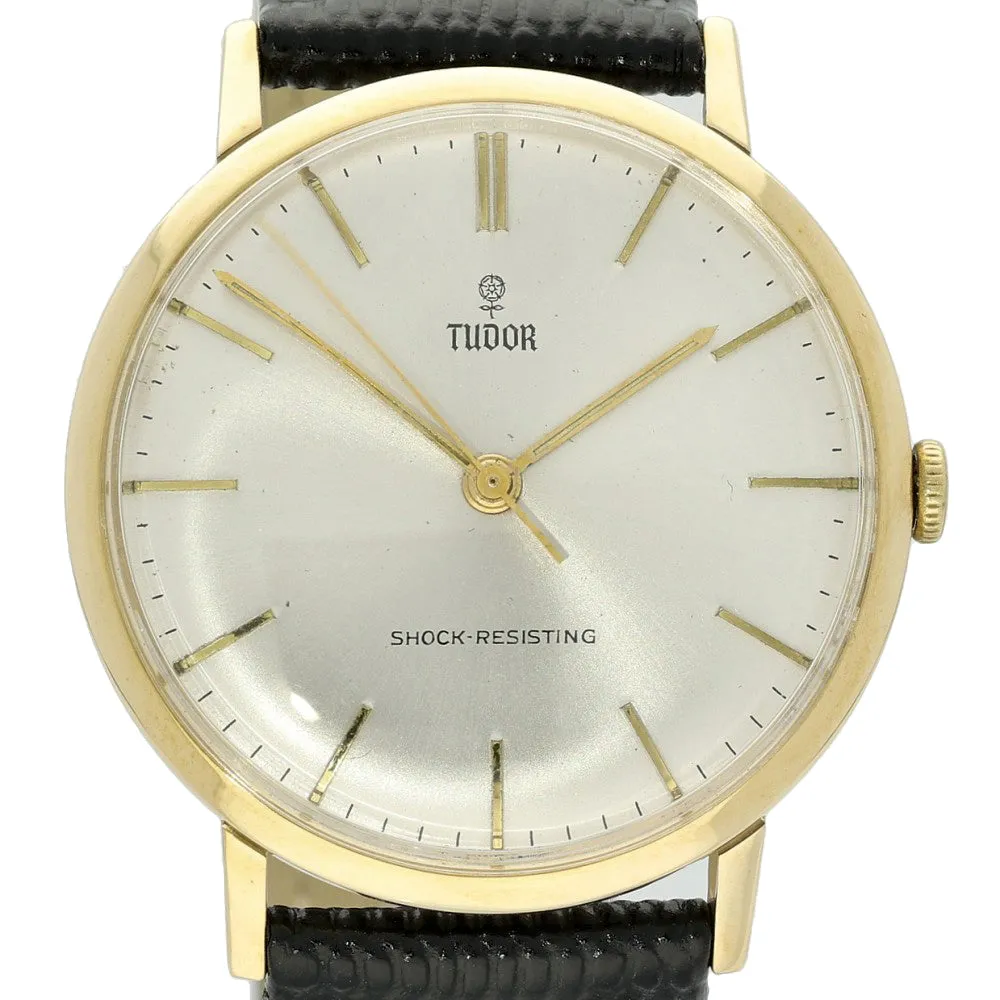 Pre-owned Men's 9ct Gold 34mm Tudor 1960's Manual Vintage Watch Ref 7035