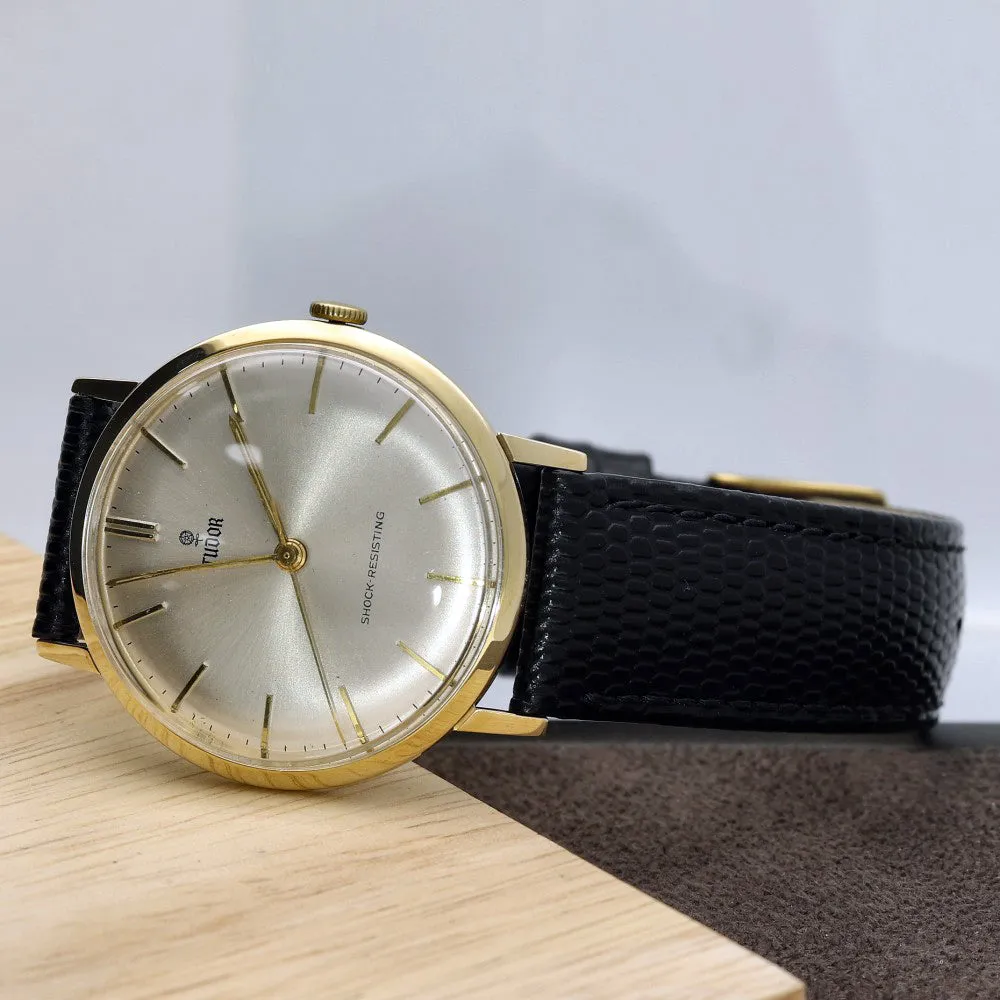 Pre-owned Men's 9ct Gold 34mm Tudor 1960's Manual Vintage Watch Ref 7035