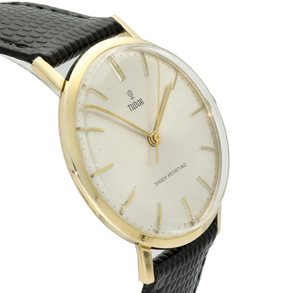 Pre-owned Men's 9ct Gold 34mm Tudor 1960's Manual Vintage Watch Ref 7035