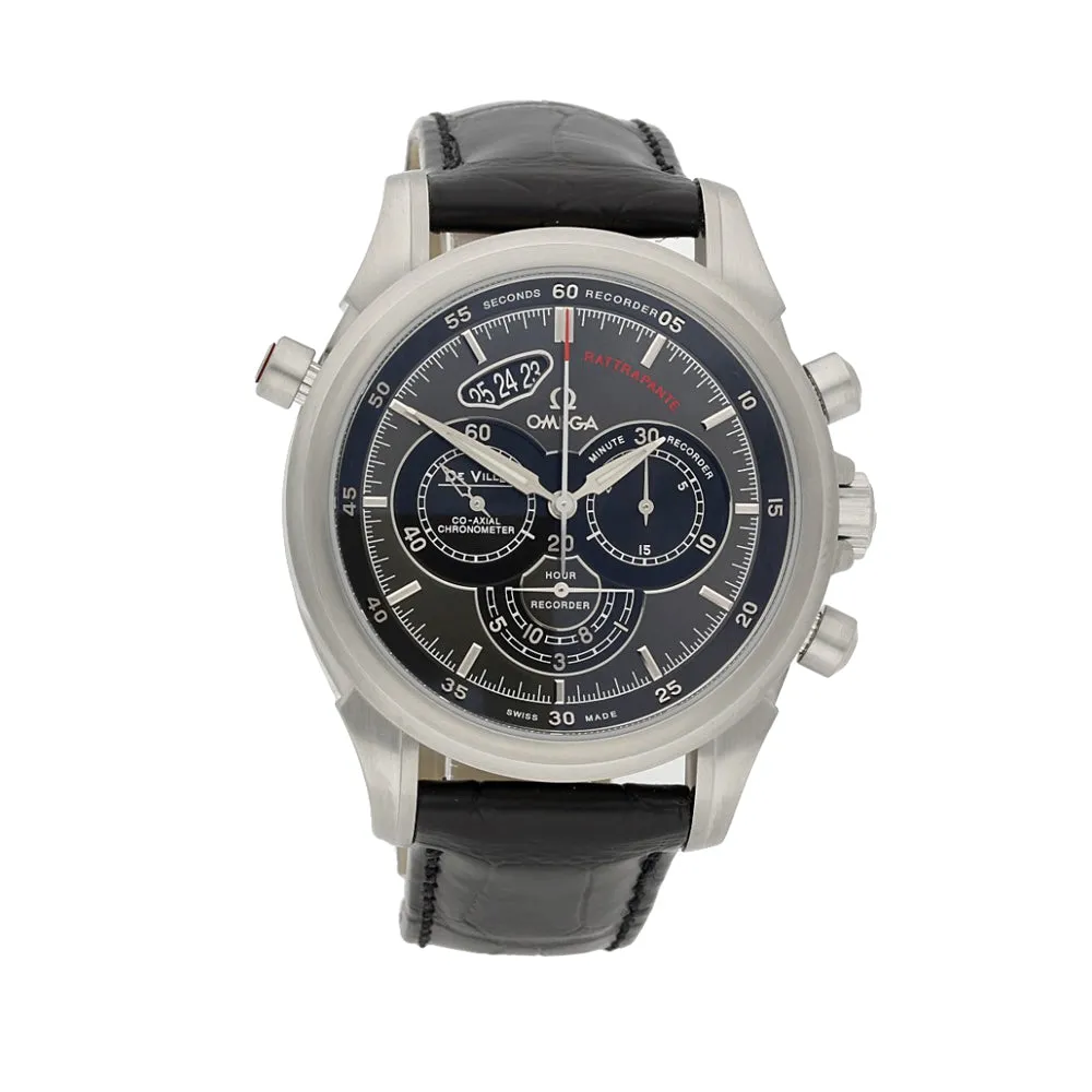 Pre-owned Men's Omega De Ville Chronoscope Co-Axial Rattrapante Strap Watch, 422.13.44.51.06.001