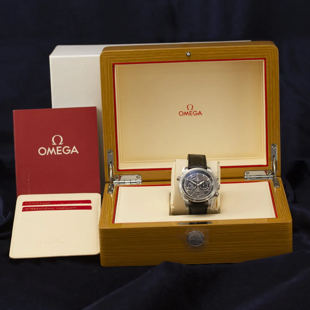 Pre-owned Men's Omega De Ville Chronoscope Co-Axial Rattrapante Strap Watch, 422.13.44.51.06.001