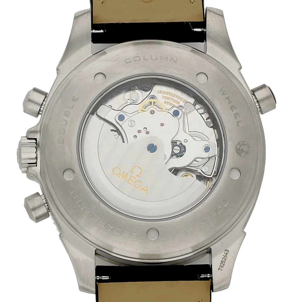 Pre-owned Men's Omega De Ville Chronoscope Co-Axial Rattrapante Strap Watch, 422.13.44.51.06.001