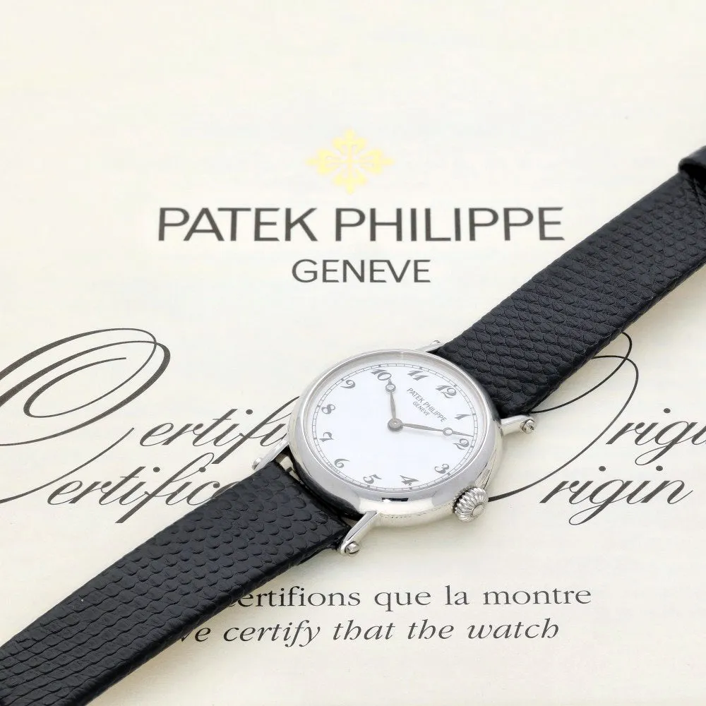 Pre-owned Patek Philippe Calatrava Officer 18ct White Gold Ladies Watch 4860G