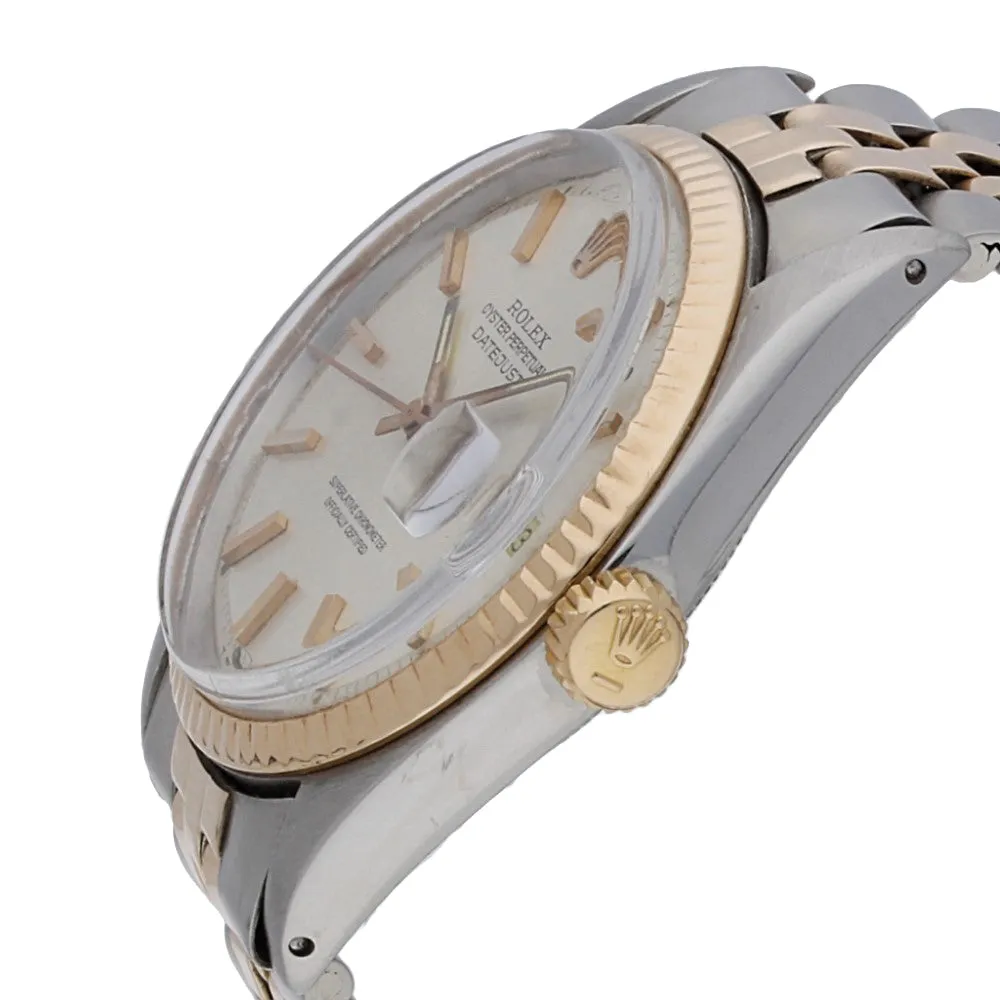 Pre-owned Rolex DateJust 1601 Rose gold Two-Tone Pie-pan 1973
