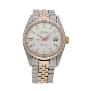 Pre-owned Rolex DateJust 1601 Rose gold Two-Tone Pie-pan 1973
