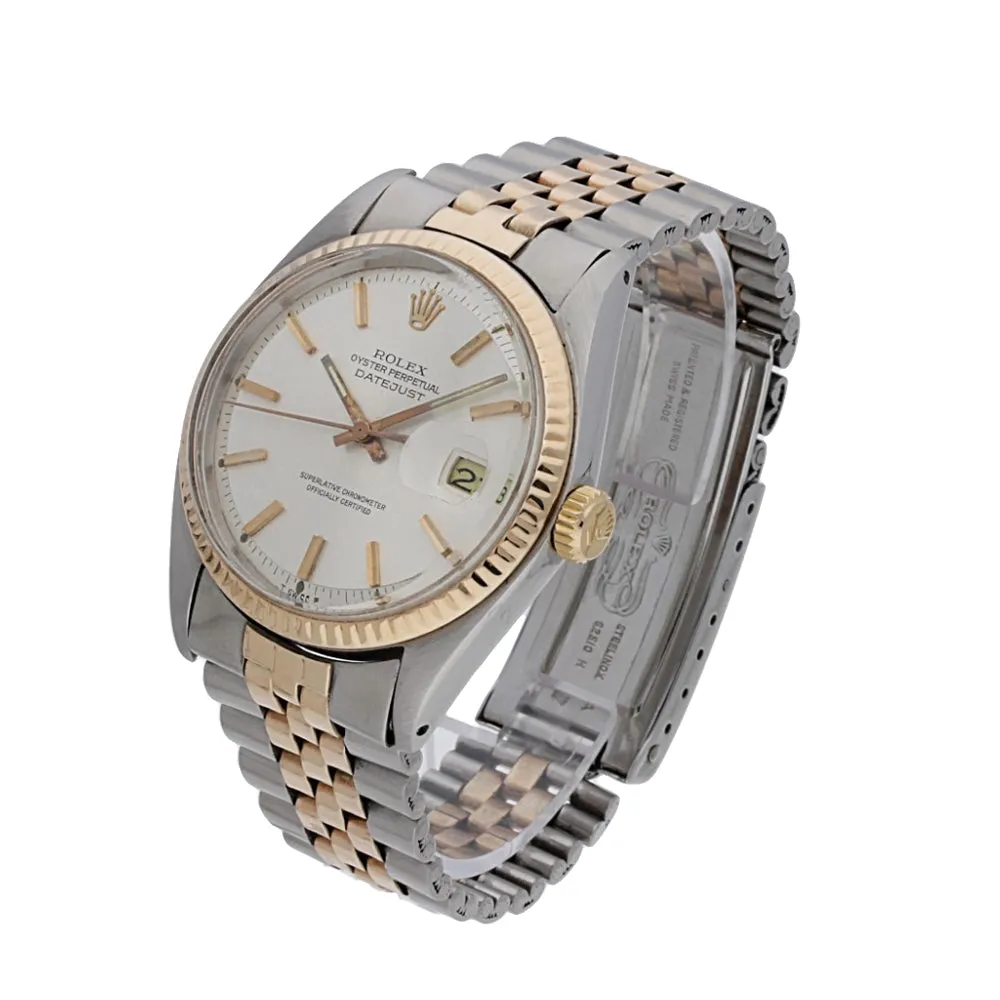Pre-owned Rolex DateJust 1601 Rose gold Two-Tone Pie-pan 1973