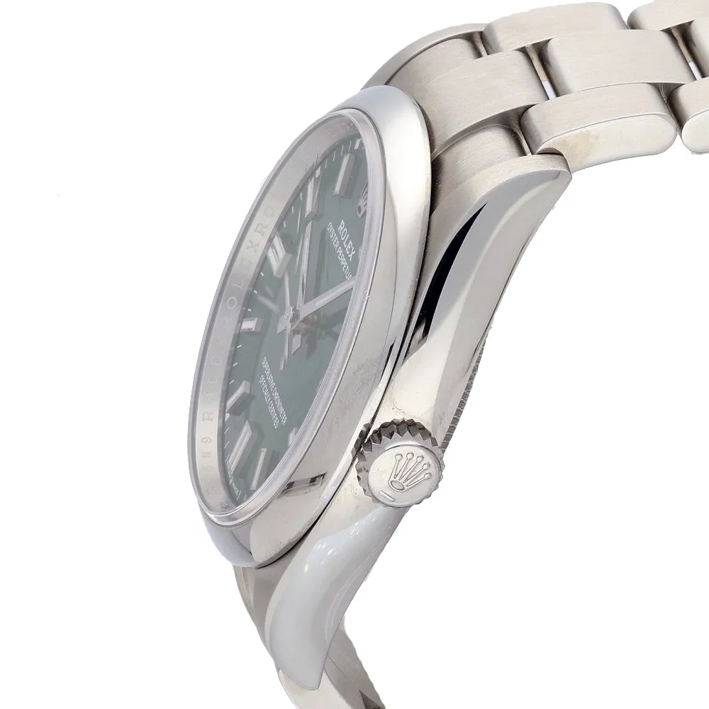 Pre-owned Rolex Oyster Perpetual 36mm Forest Green Dial 2022 126000 Watch