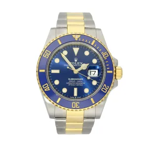 Pre-owned Rolex Submariner 126613LB Blue Dial Two-Tone Automatic Watch