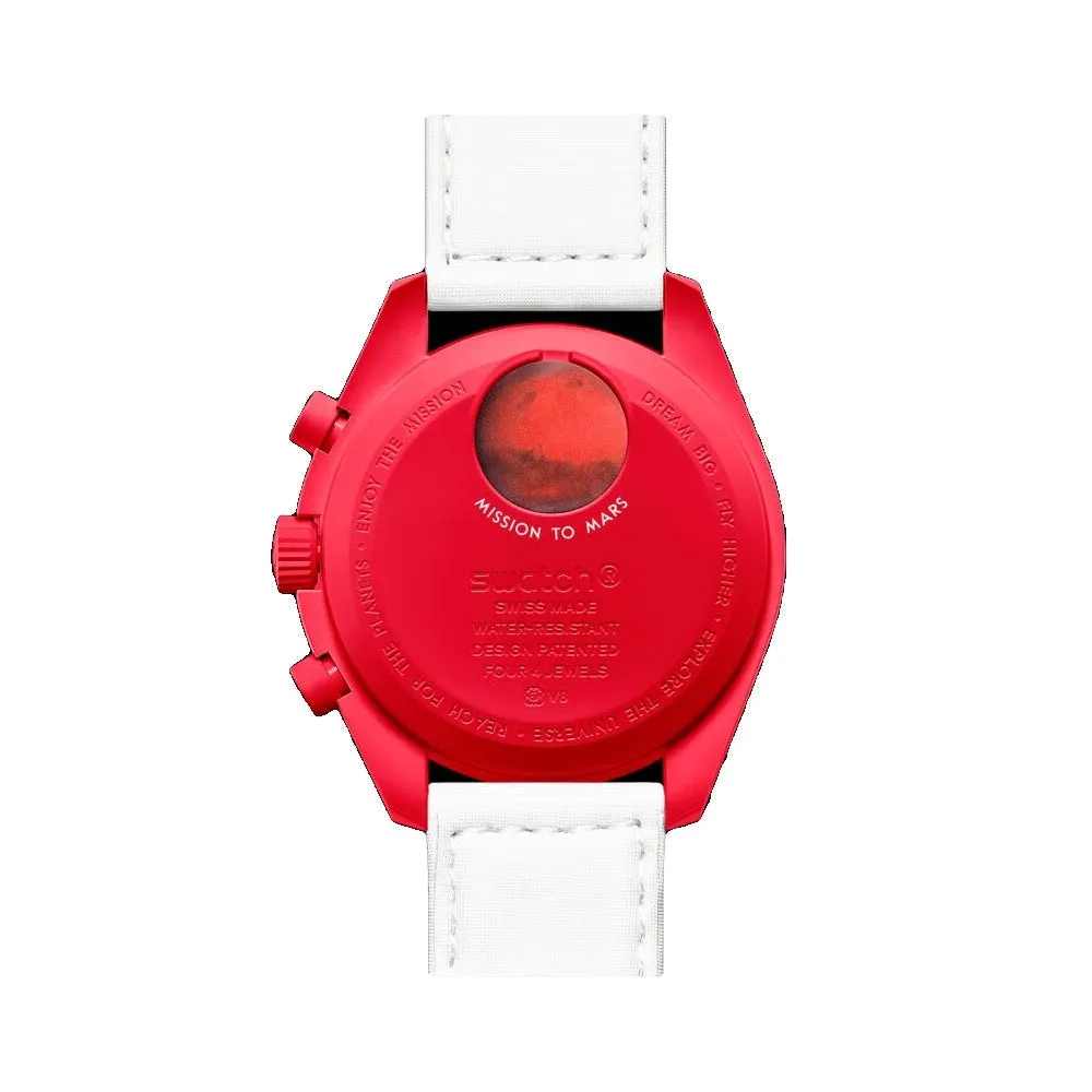 Pre-owned Swatch x Omega Moonswatch Mission to Mars SO33R100