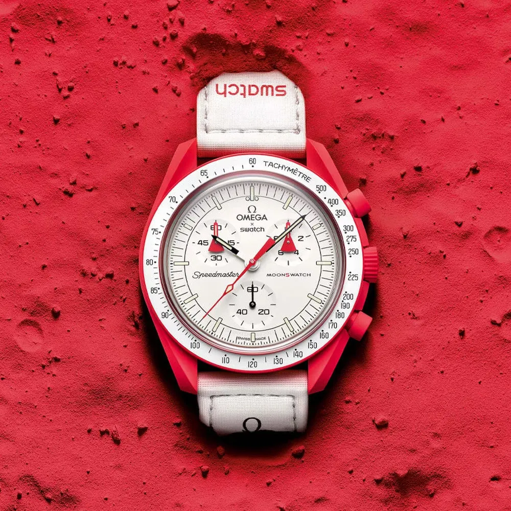 Pre-owned Swatch x Omega Moonswatch Mission to Mars SO33R100