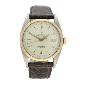 Pre-owned Vintage Rose gold Rolex Date just 1940's Watch