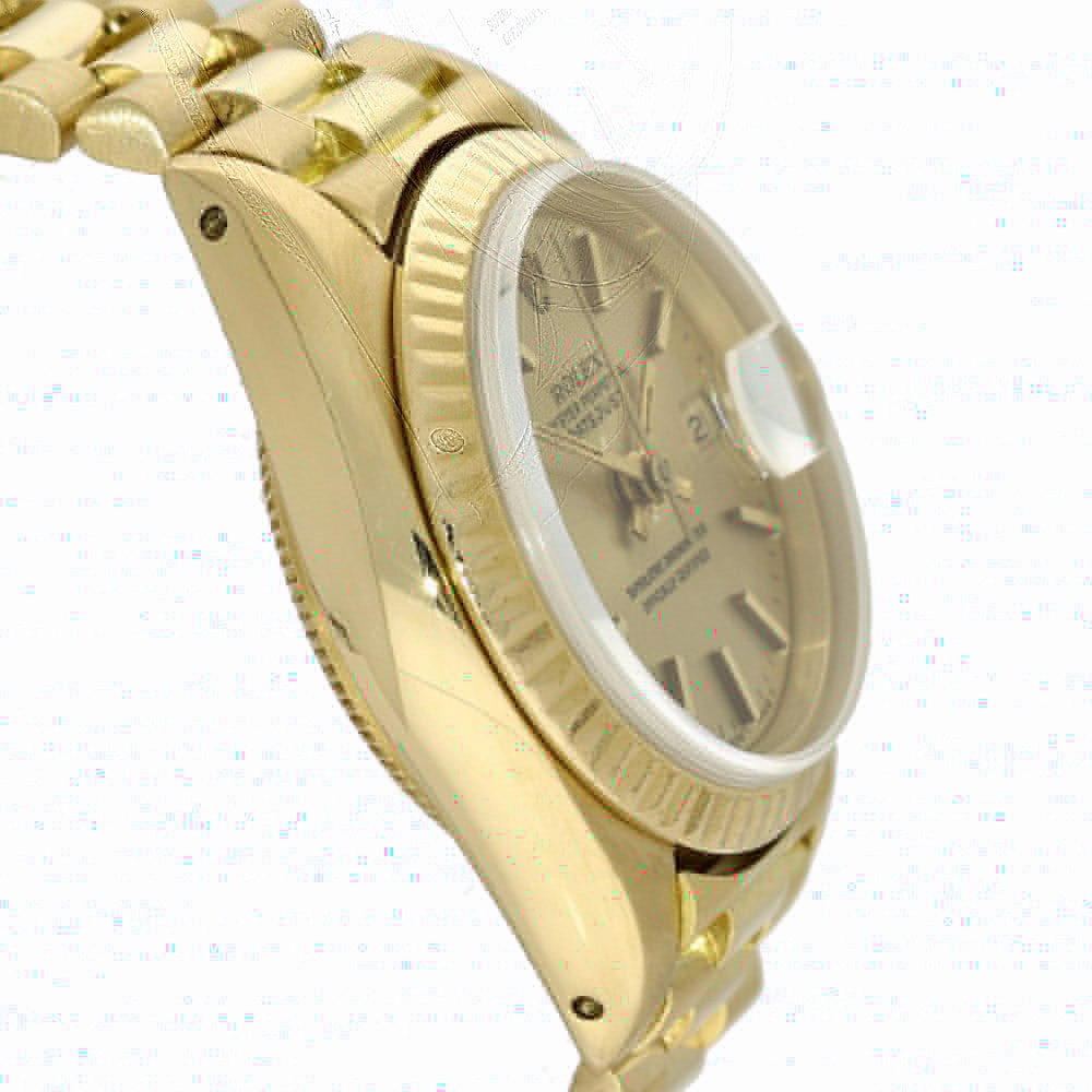 Pre-owned 18ct Yellow Gold Rolex Datejust M#69178  26mm Watch on President Bracelet 1984