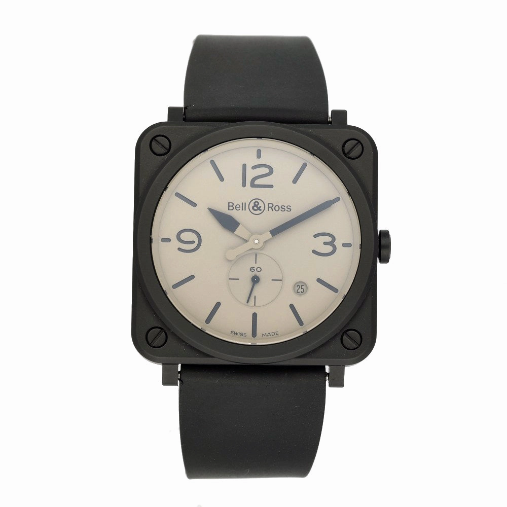 Pre-owned Bell & Ross Aviator BRS-DESERT-CEM Watch