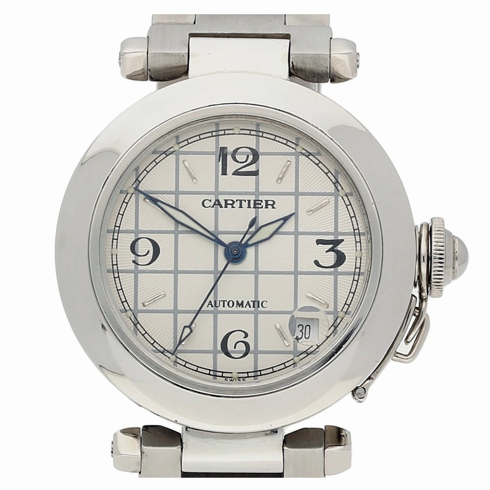 Pre-owned Cartier Pasha Automatic Stainless Steel Bracelet Watch, 2324