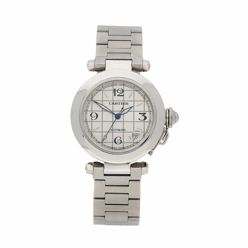Pre-owned Cartier Pasha Automatic Stainless Steel Bracelet Watch, 2324