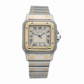 Pre-Owned Cartier Santos 1566 1995 Galbe Watch