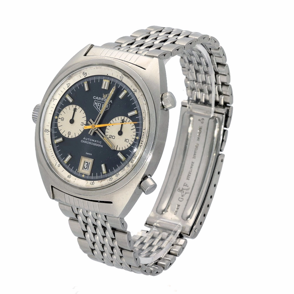 Pre-Owned Heuer 1153N Racing Dial 1970's Gay Frres Bracelet watch