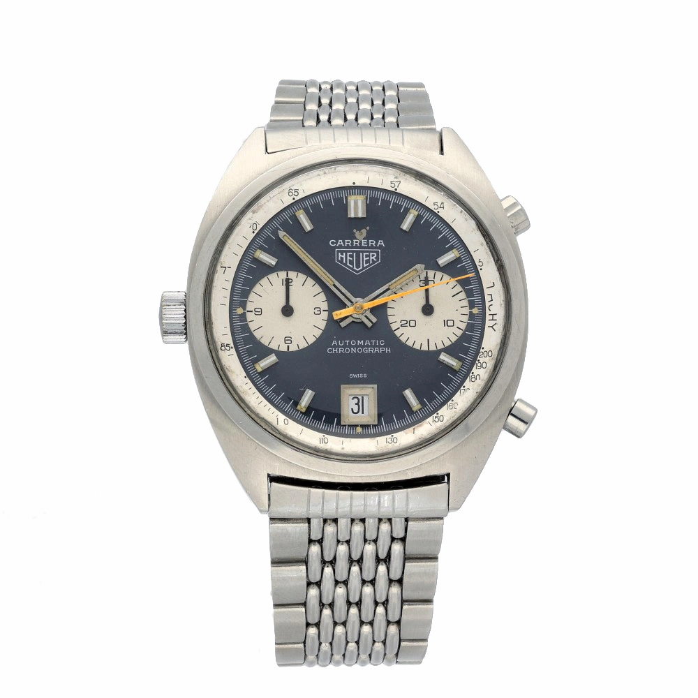 Pre-Owned Heuer 1153N Racing Dial 1970's Gay Frres Bracelet watch