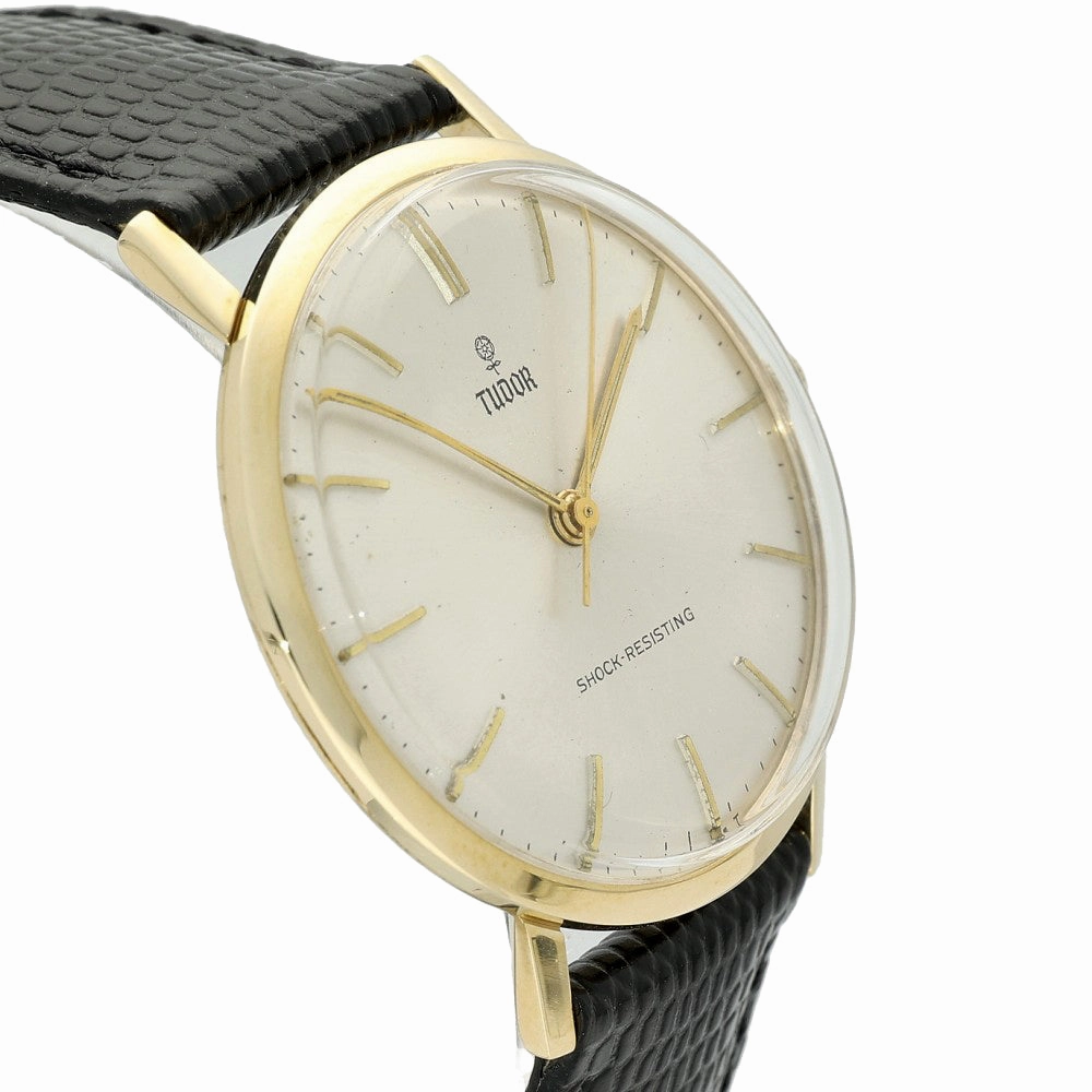 Pre-owned Men's 9ct Gold 34mm Tudor 1960's Manual Vintage Watch Ref 7035