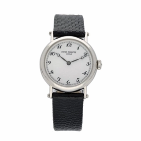 Pre-owned Patek Philippe Calatrava Officer 18ct White Gold Ladies Watch 4860G