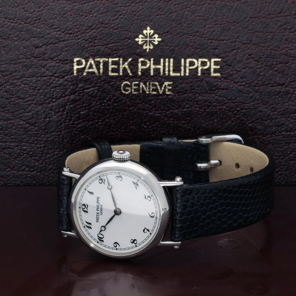 Pre-owned Patek Philippe Calatrava Officer 18ct White Gold Ladies Watch 4860G