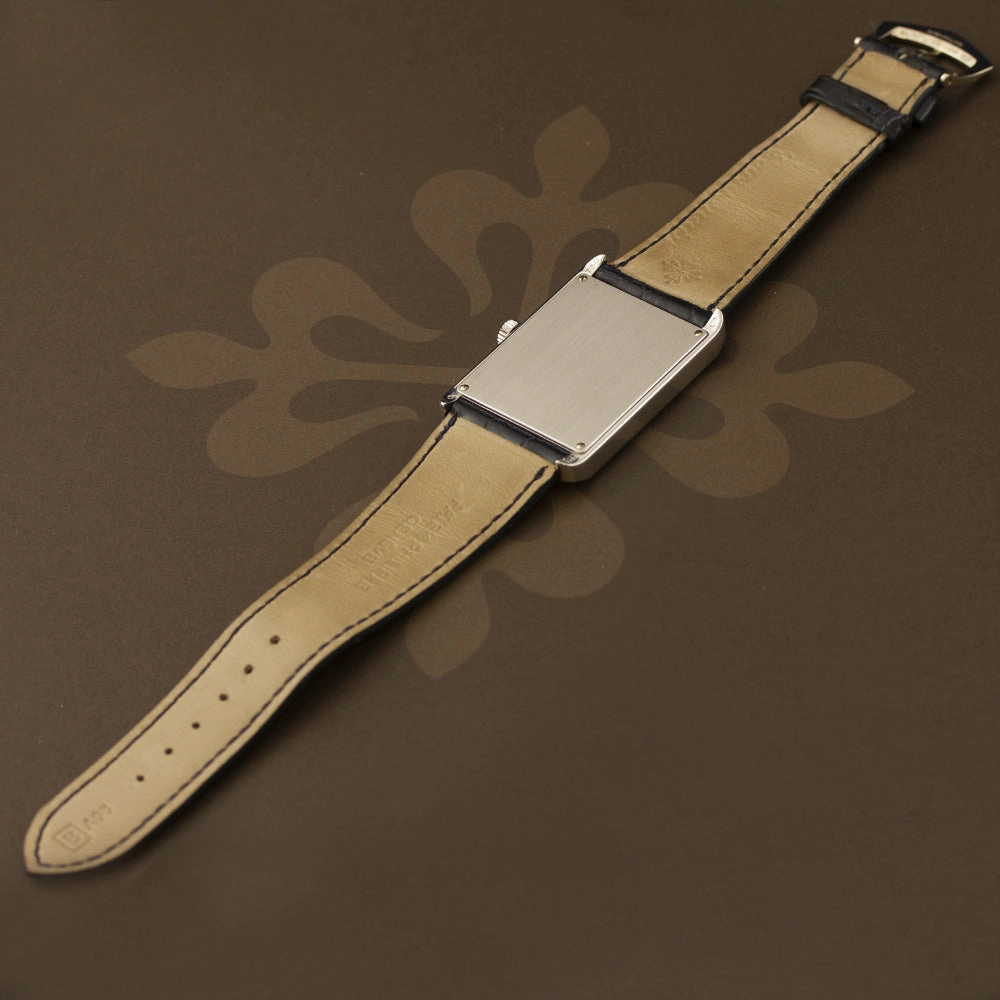 Pre-owned Patek Philippe Gondolo 18ct White Gold Manual Wind Leather Strap Watch, 5112-001G