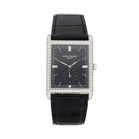 Pre-owned Patek Philippe Gondolo 18ct White Gold Manual Wind Leather Strap Watch, 5112-001G