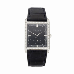 Pre-owned Patek Philippe Gondolo 18ct White Gold Manual Wind Leather Strap Watch, 5112-001G