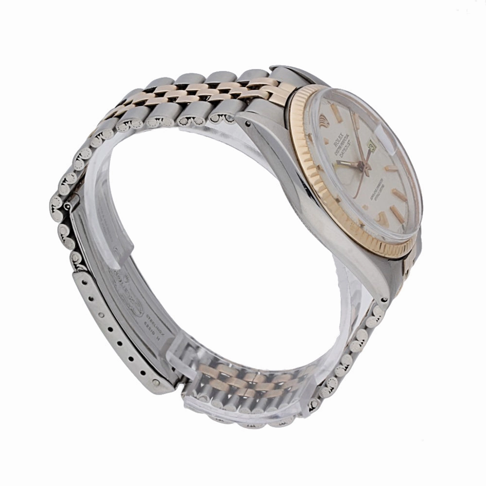 Pre-owned Rolex DateJust 1601 Rose gold Two-Tone Pie-pan 1973