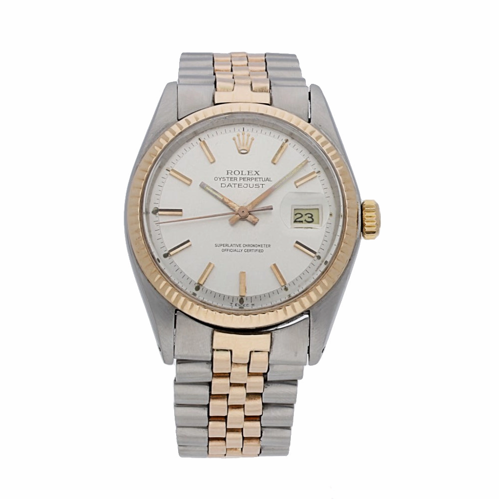 Pre-owned Rolex DateJust 1601 Rose gold Two-Tone Pie-pan 1973