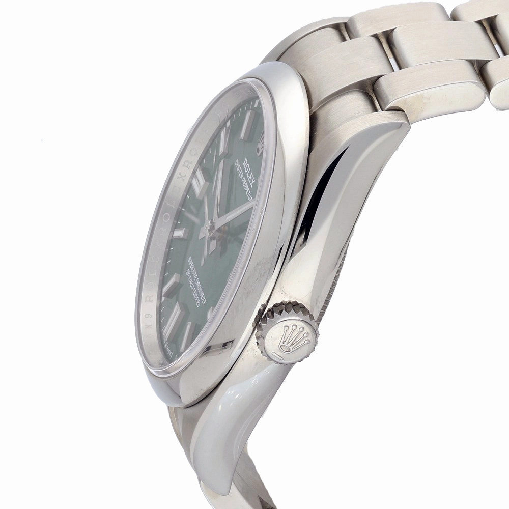 Pre-owned Rolex Oyster Perpetual 36mm Forest Green Dial 2022 126000 Watch