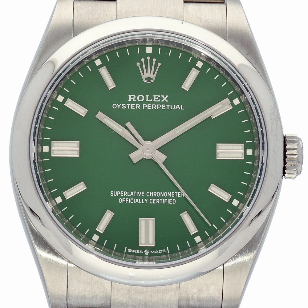 Pre-owned Rolex Oyster Perpetual 36mm Forest Green Dial 2022 126000 Watch