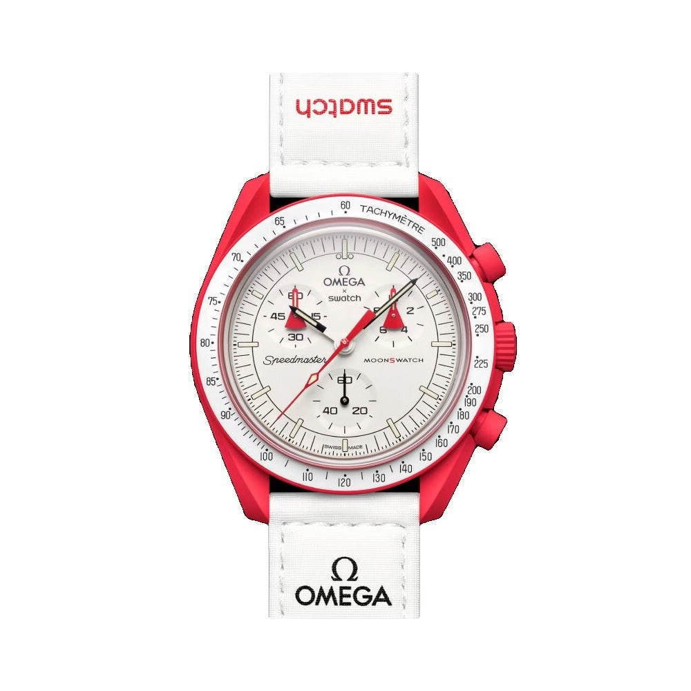 Pre-owned Swatch x Omega Moonswatch Mission to Mars SO33R100
