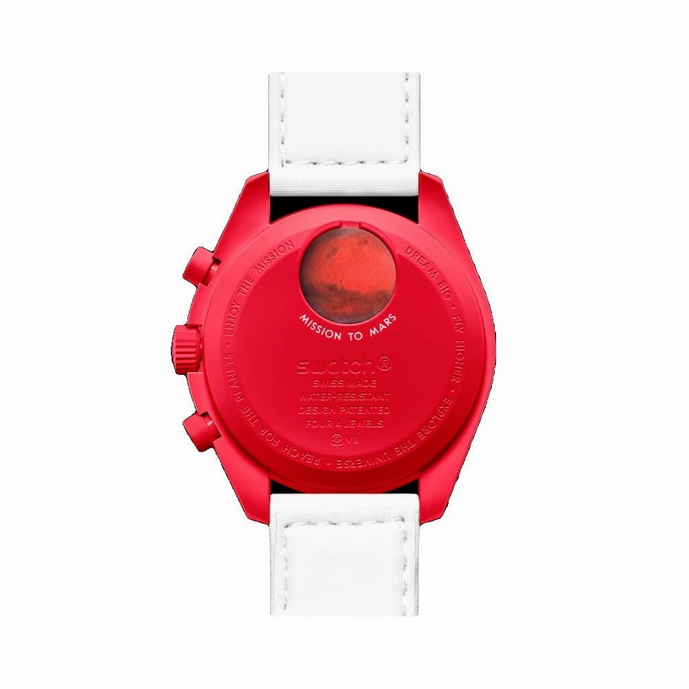 Pre-owned Swatch x Omega Moonswatch Mission to Mars SO33R100