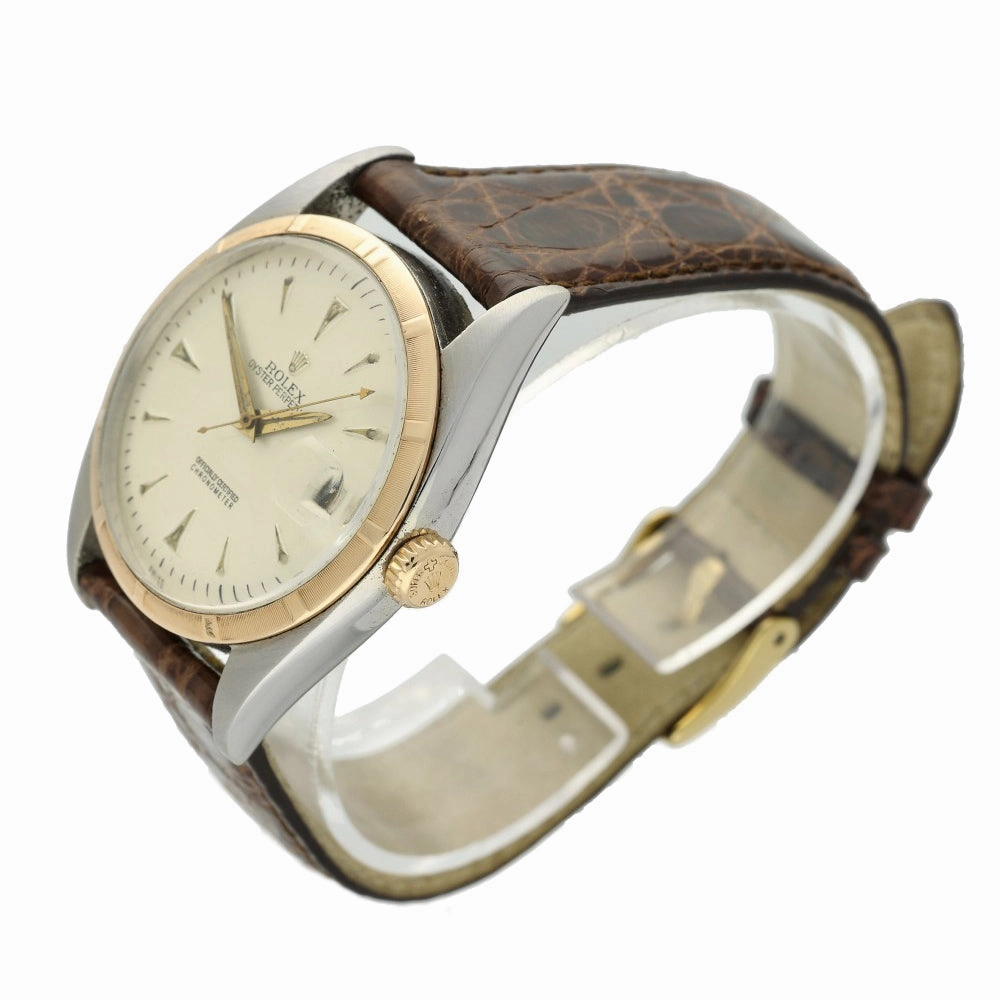 Pre-owned Vintage Rose gold Rolex Date just 1940's Watch