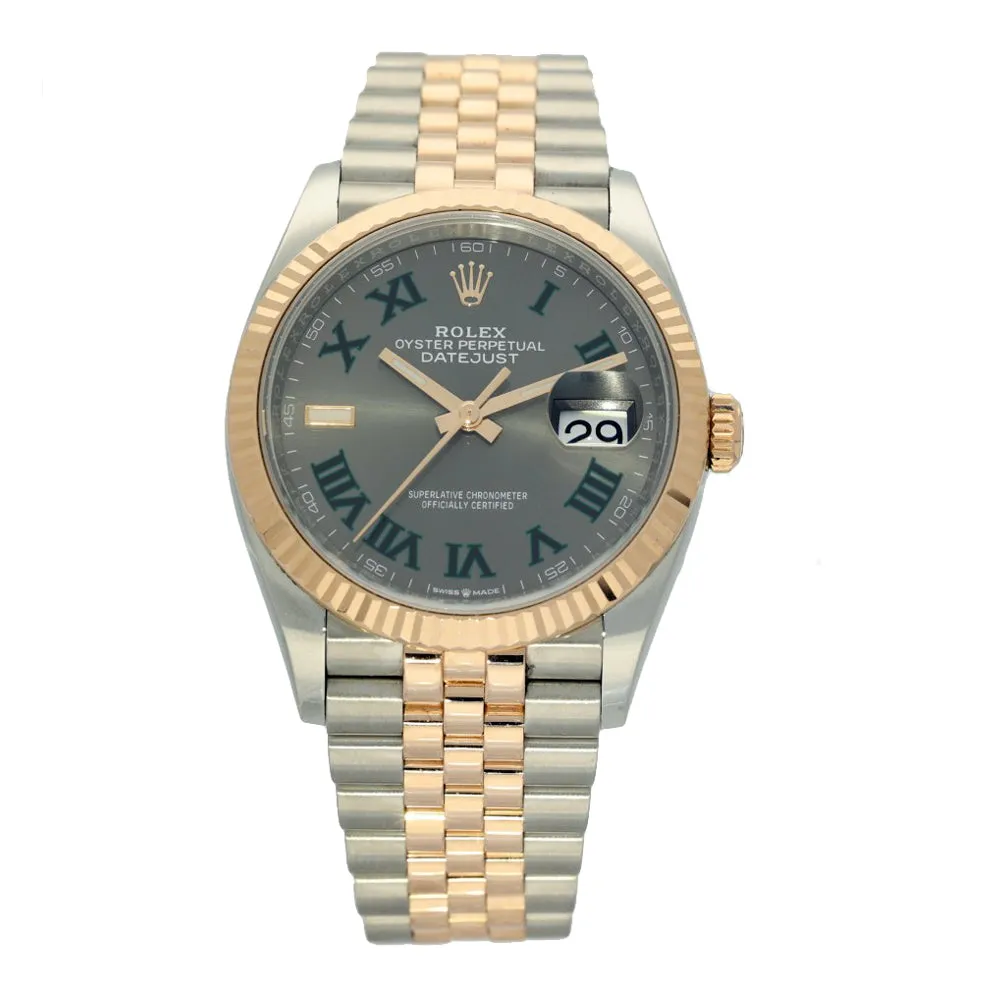 Preowned Rolex Date Just 36mm Wimbledon 126231 2024 Watch